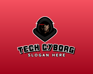 Cyborg - Hood Gaming Man logo design