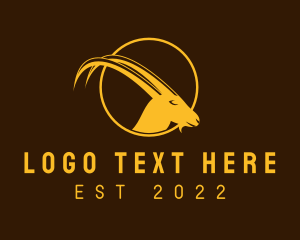 Gold - Golden Wild Goat logo design