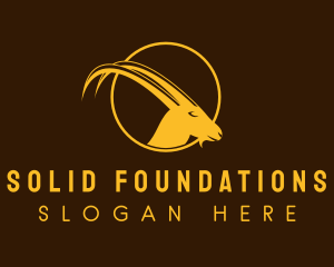 Golden Wild Goat  Logo