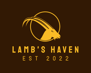 Lamb - Golden Wild Goat logo design
