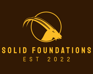 Animal Sanctuary - Golden Wild Goat logo design
