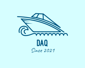 Speedboat - Blue Speedboat Boat logo design