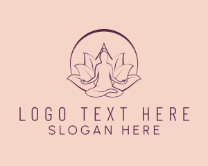 Lotus - Wellness Meditation Petal logo design