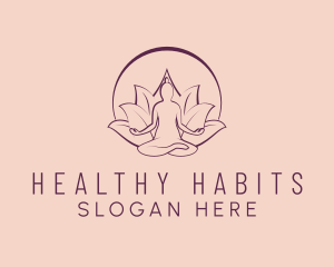 Wellness Meditation Petal logo design