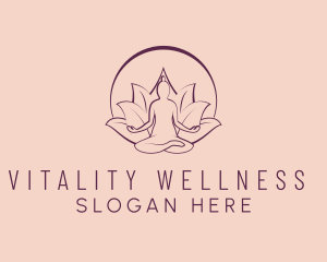 Wellness Meditation Petal logo design