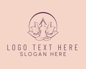 Physical Fitness - Wellness Meditation Petal logo design