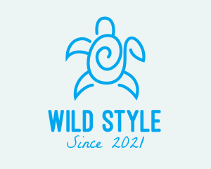 Blue Sea Turtle logo design