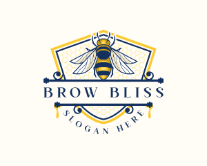 Honeybee Organic Farm logo design