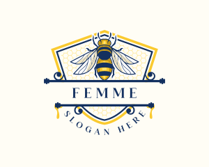 Honeybee Organic Farm logo design