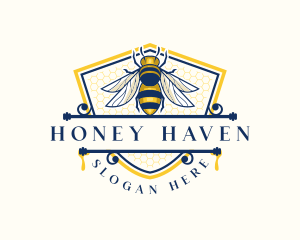 Apiculture - Honeybee Organic Farm logo design