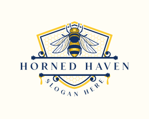 Honeybee Organic Farm logo design