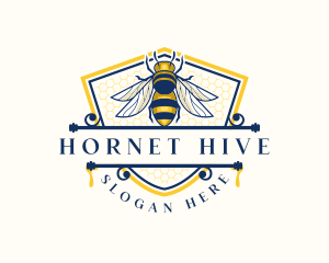 Hornet - Honeybee Organic Farm logo design