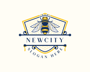 Honeybee Organic Farm logo design