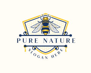 Organic - Honeybee Organic Farm logo design