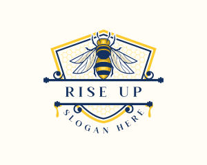 Honeybee Organic Farm logo design