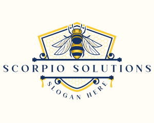 Honeybee Organic Farm logo design