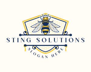 Sting - Honeybee Organic Farm logo design