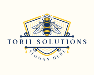 Honeybee Organic Farm logo design