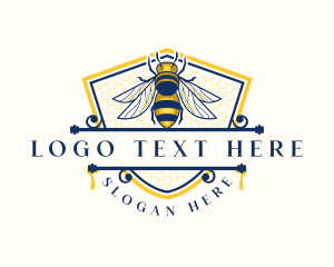 Apiary - Honeybee Organic Farm logo design