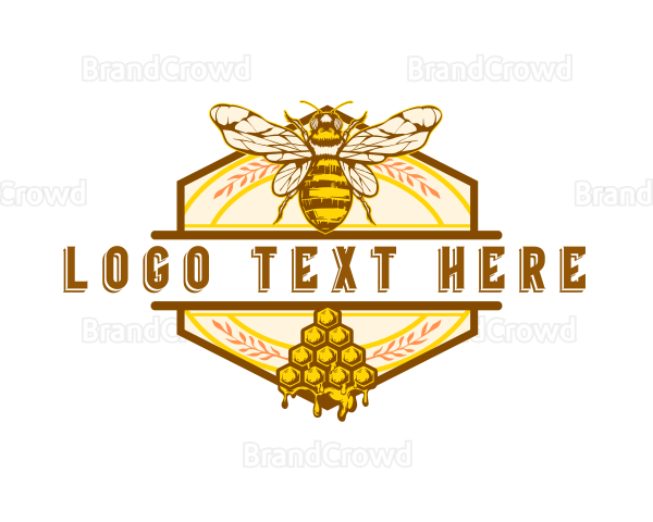 Honey Bee Insect Logo