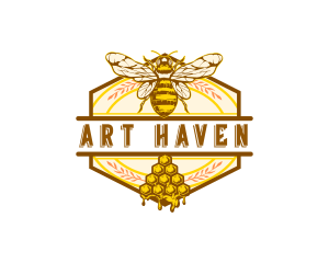 Honey Bee Insect Logo