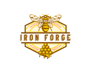 Honey Bee Insect Logo