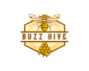 Honey Bee Insect logo design