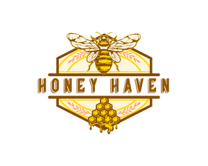 Apiculture - Honey Bee Insect logo design