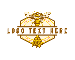 Honey Bee Insect Logo