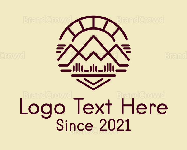 Minimalist Brown Mountain Logo