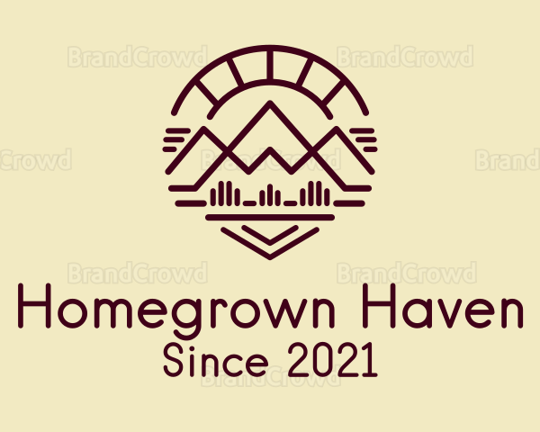 Minimalist Brown Mountain Logo