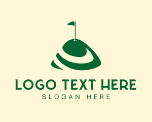 Country Club - Golf Putt Hill logo design
