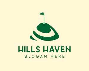 Golf Putt Hill logo design