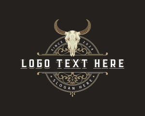 Steak - Bull Ranch Western logo design