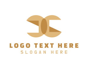 Slim - Gold Abstract Letter C logo design