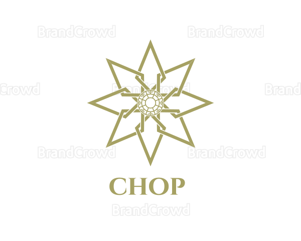 Golden Star Pattern Logo