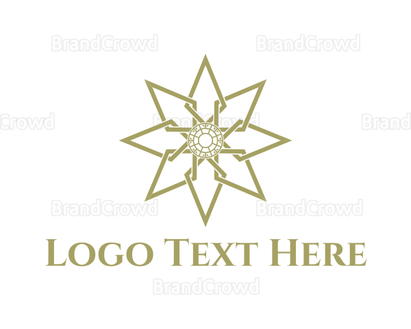 Golden Star Pattern Logo