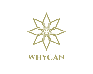 Golden Star Pattern Logo