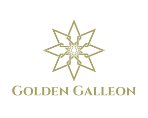 Golden Star Pattern logo design