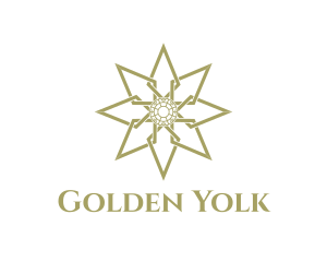 Golden Star Pattern logo design