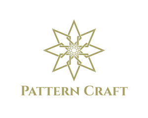 Golden Star Pattern logo design