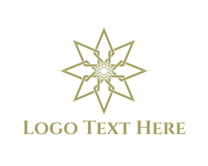 Spa - Golden Star Pattern logo design