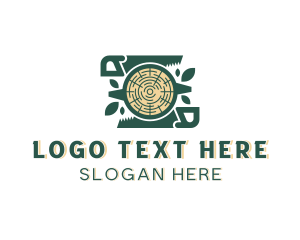 Log - Hand Saw Wood Carpentry logo design