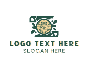 Wood - Hand Saw Wood Carpentry logo design