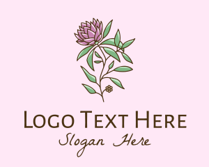 Leaf - Chrysanthemum Flower Plant logo design
