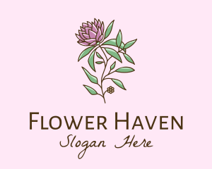 Chrysanthemum Flower Plant logo design