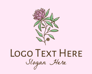 Dahlia - Chrysanthemum Flower Plant logo design