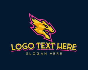 Gaming Golden Dragon logo design