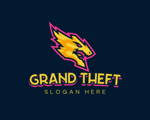 Gamer - Gaming Golden Dragon logo design