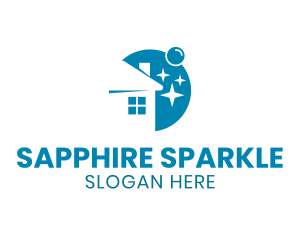 House Sparkle Bubbles logo design